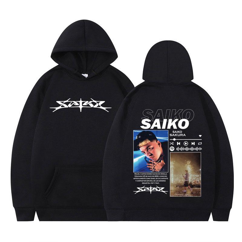 Rapper SAIKO SAKURA Album Merch Harajuku Hoodies Men Women Fashion Clothes Long Sleeve Hip-hop Oversized Man Hooded Sweatshirts