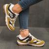Fashion Fashion Gray Yellow Mix Color Non Slip Hiking Shoes Women 2025 Autumn Breathable Lace Up Sneakers Comfort Soft Sole Sports Shoes