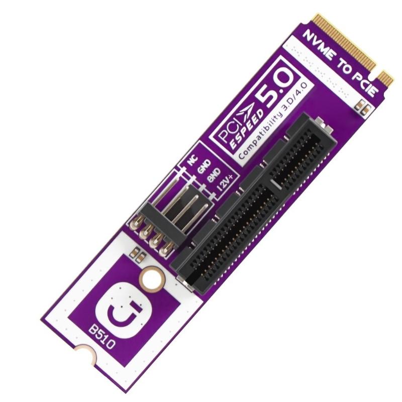 M.2 Drive Expansion Card Features PCIe 5.0 Compatibles Double Protocols Drive for Diverse Storage Solution