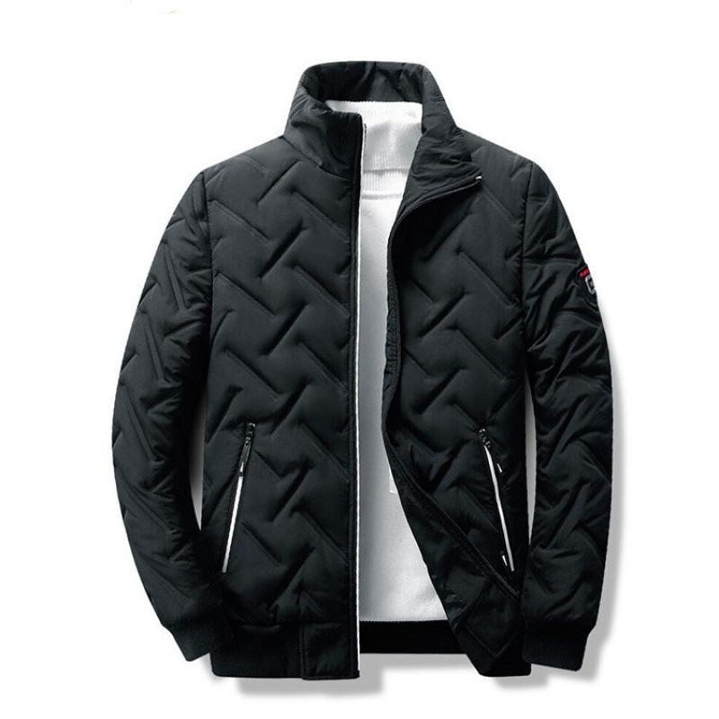 Men S Short Stand Collar Casual Cotton Jacket For Winter