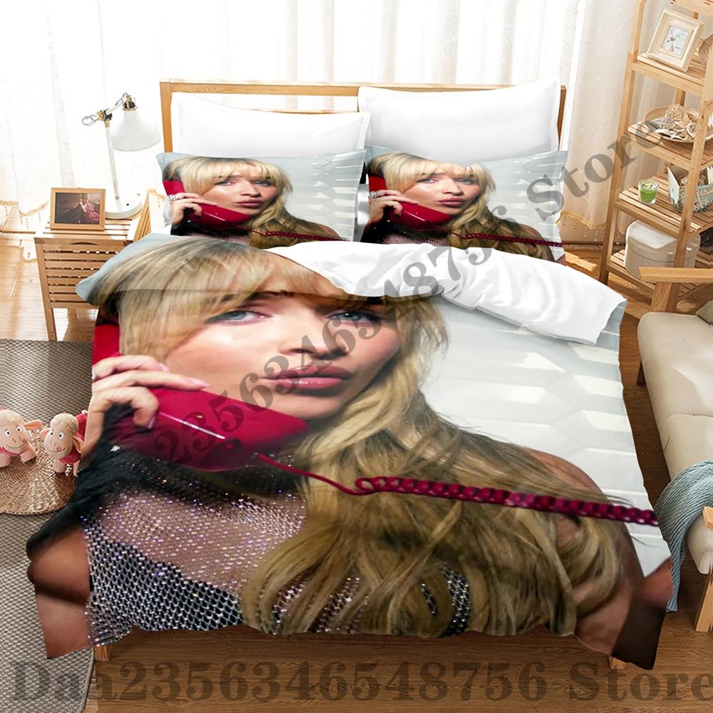 Sabrina Carpenter Bedding Set Single Twin Full Queen King Size Bed Set Adult Kid Bedroom Duvetcover Sets 3D Bed Sheet Set