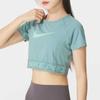 New Nike Pro Women's Dri FIT Short Sleeve Cropped Graphic Top HV3674-017