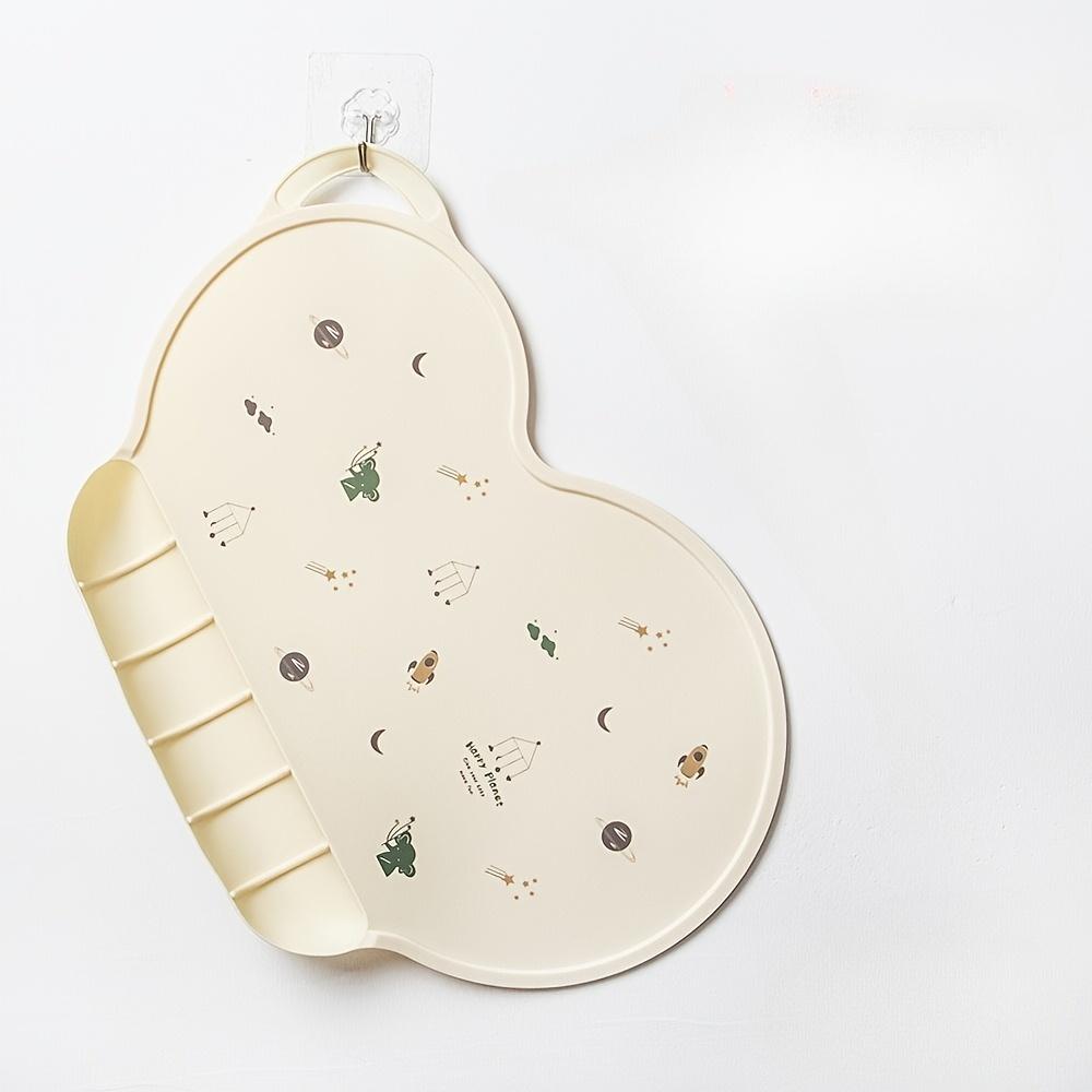 

Cloud Shaped Silicone Placemat Rectangular Table Mat with Suction Cup Base, Hand Wash Only, Pastel Colors for Dining, Kitchen, Office Desk Decor Coffee Bear