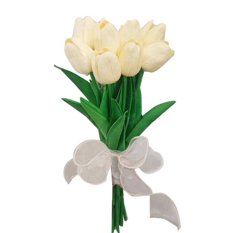 

10pcs Tulips Flower LED Light Flower Arrangements Wedding Party Home Decorations 1 жовтий