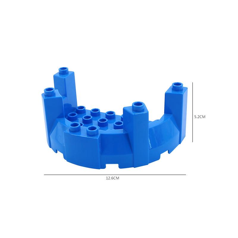 Big Particles Building Blocks Castle Scene Accessories Houses Roof Wall Compatible Large Bricks Educational Toys For Kids Gifts