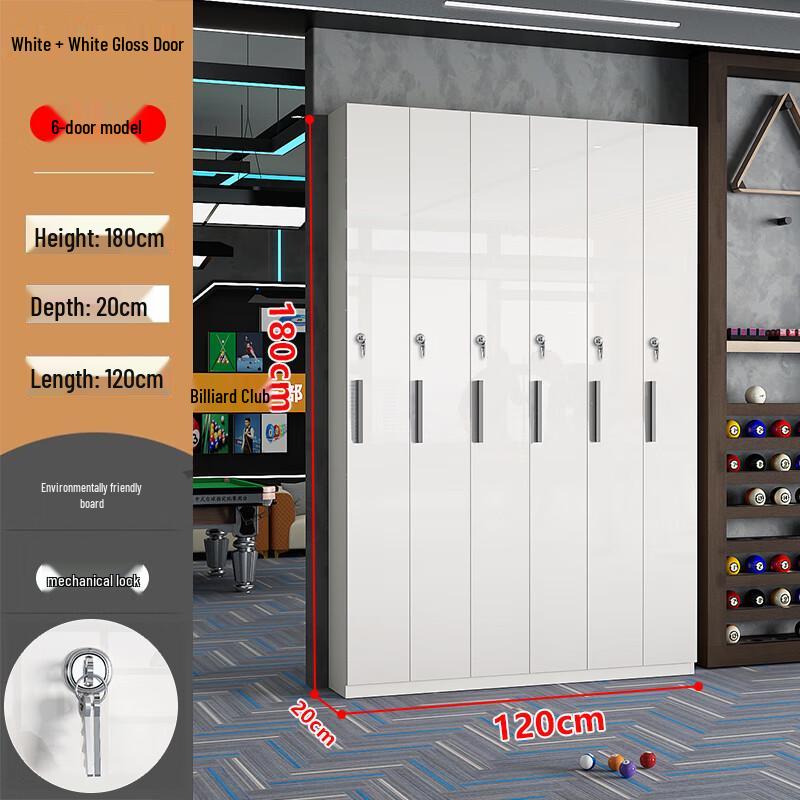 Billiard Cue Storage Cabinet with Key Lock