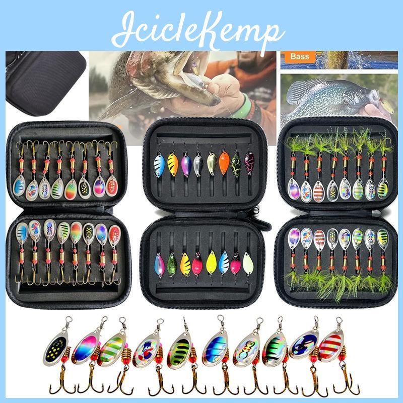 Kit Lure Spoon Spinner Metal Hard Bait Tackle With Highstrength Hooks For Bass Pike Trout Freshwatersaltwater Fishing 1610pcs