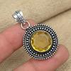 Citrine Topaz Gemstone 925 Solid Sterling Silver Unique Handmade Pendant Jewelry