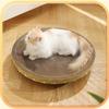 Board Scratching Cat Round Shape Corrugated Fiberboard Wear Resistant Crumbs No