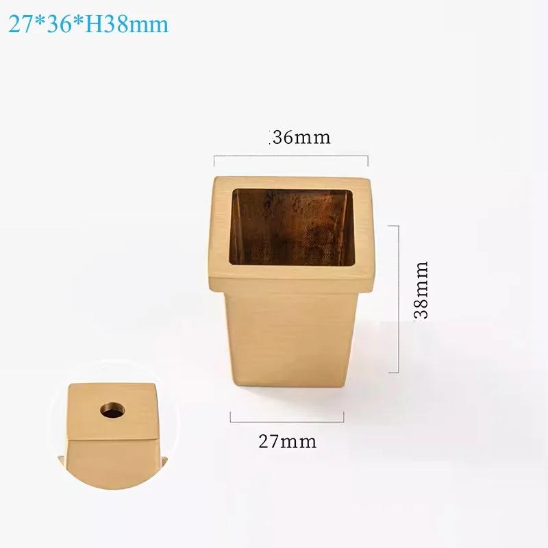 4 Stück Quadratische Konische Messing Beinspitzen Kappen Für Mid-Century Stuhl Tisch Tee Kaffee Bar Bein Füße