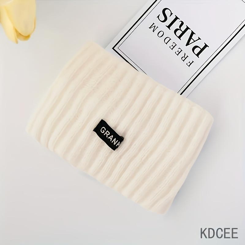 

Стильная и удобная вязаная повязка на голову - Мягкий и теплый зимний аксессуар для активного отдыха, для катания на лыжах и пеших прогулок, однотонный модный элемент гардероба 1 белый