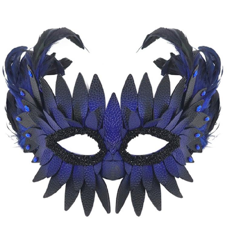 Adjustable Half Face masquerades Mask Owl Feather Accents Ergonomic Design For Costume Parties And Stage Performances