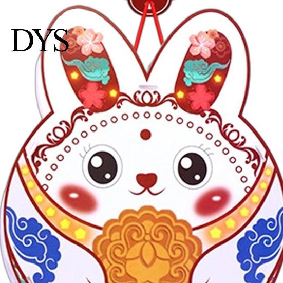 Rabbit Pattern Lantern DIY Kit for Kids, Mooncake Bunny Material Childrens Toy Set, Handmade Cartoon Crafts Mid-Autumn Festival Celebration Portable