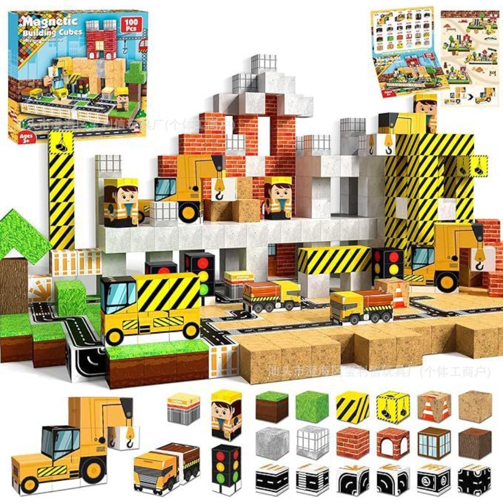 My Magnetic Block Assemble Building Block Construction Game World Boys and Girls Puzzle Children's Toys