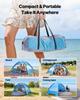 VEVOR Beach Tent Sun Shelter for 3 Person, UPF 50+ Protection, Portable Sun Shade Canopy with Carrying Bag & Sand Pockets