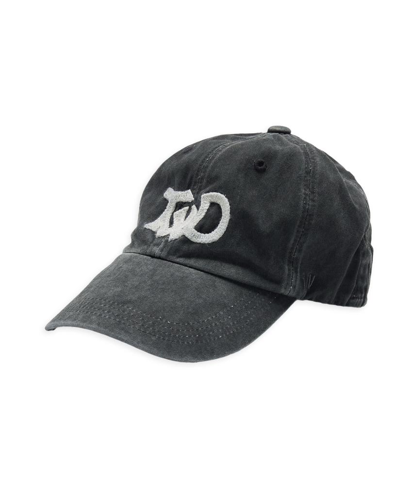 TUEWID Twd Hand Embroidery Wrinkled Ball Cap In Charcoal