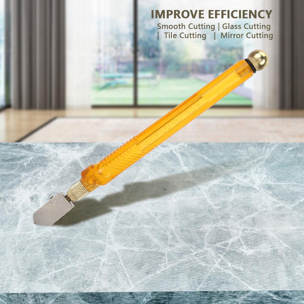 Diamond Glass Cutter Roller Glass Cutter DIY Tile Mirror Diamond Minerals Cutting Tools Antislip Metal Handle Glass Cutter