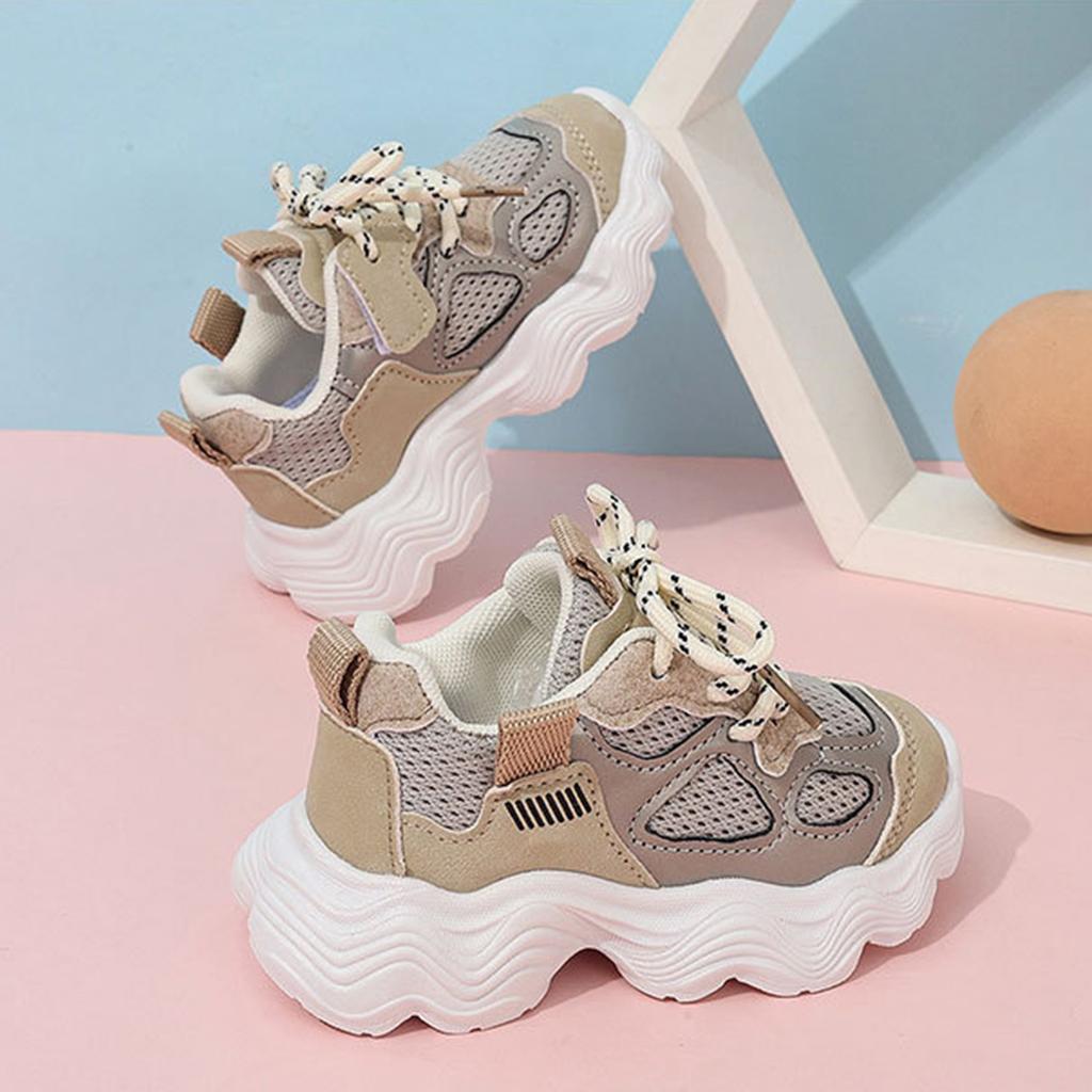 Children's Athletic Shoes Boys Girls Mesh Breathable Dad Sneakers Soft Sole Casual Footwear for Outdoor and Indoor Activities