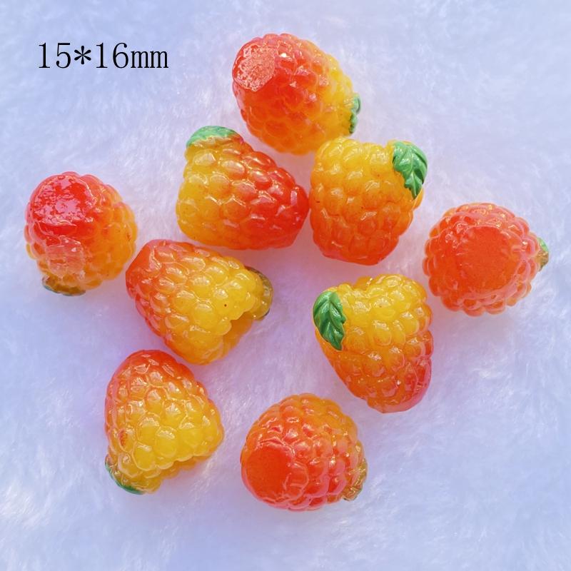 10Pcs Resin Lovely Mixed Artificial Orange Fruits Flatback Cabochon Scrapbook Kawaii DIY Embellishments Accessories D77