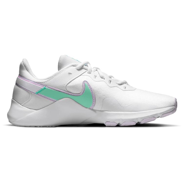 Nike Legend Essential 2 White Green Glow Women Sneakers Violet-Shock Infinite-Lilac CQ9545-100