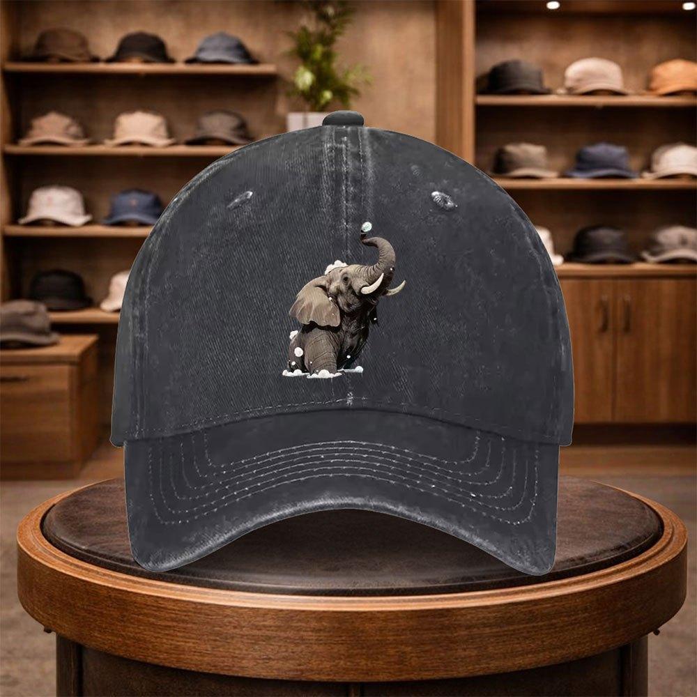 Cappellino da Baseball con Stampa Elefante Africano Cappello Casual con Visiera a Becco di Papera Cappello alla Moda Cappello Regolabile per Esterno Casual Adatto per Viaggi