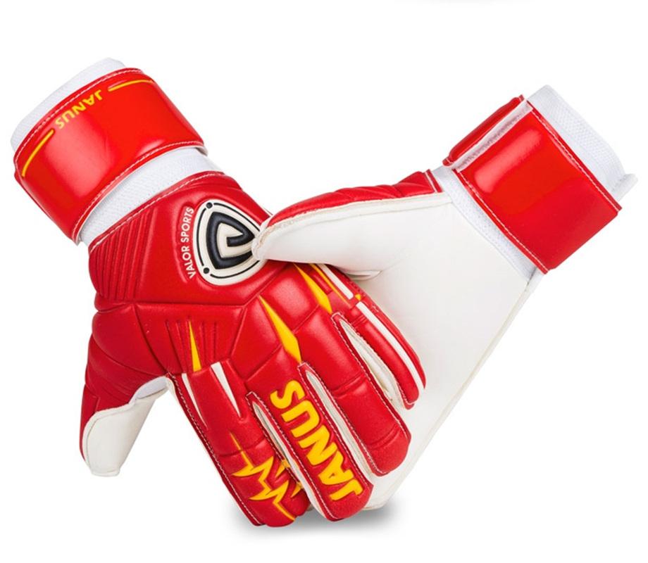 

2023 Новые мужские профессиональные футбольные вратарские перчатки из утолщенного латекса, прочная защита пальцев, съемная защита size 10 красный