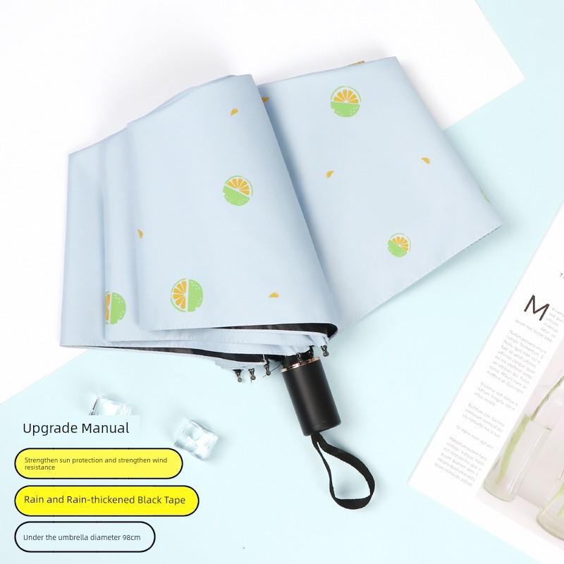 Female Student Print Foldable Dual-Purpose Sun-Proof Umbrella