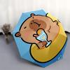 Capybara Themed Travel Umbrella-8 Ribs Automatic Opening and Closing, Portable Folding Design, Compact and Stylish Umbrella Suitable for Out