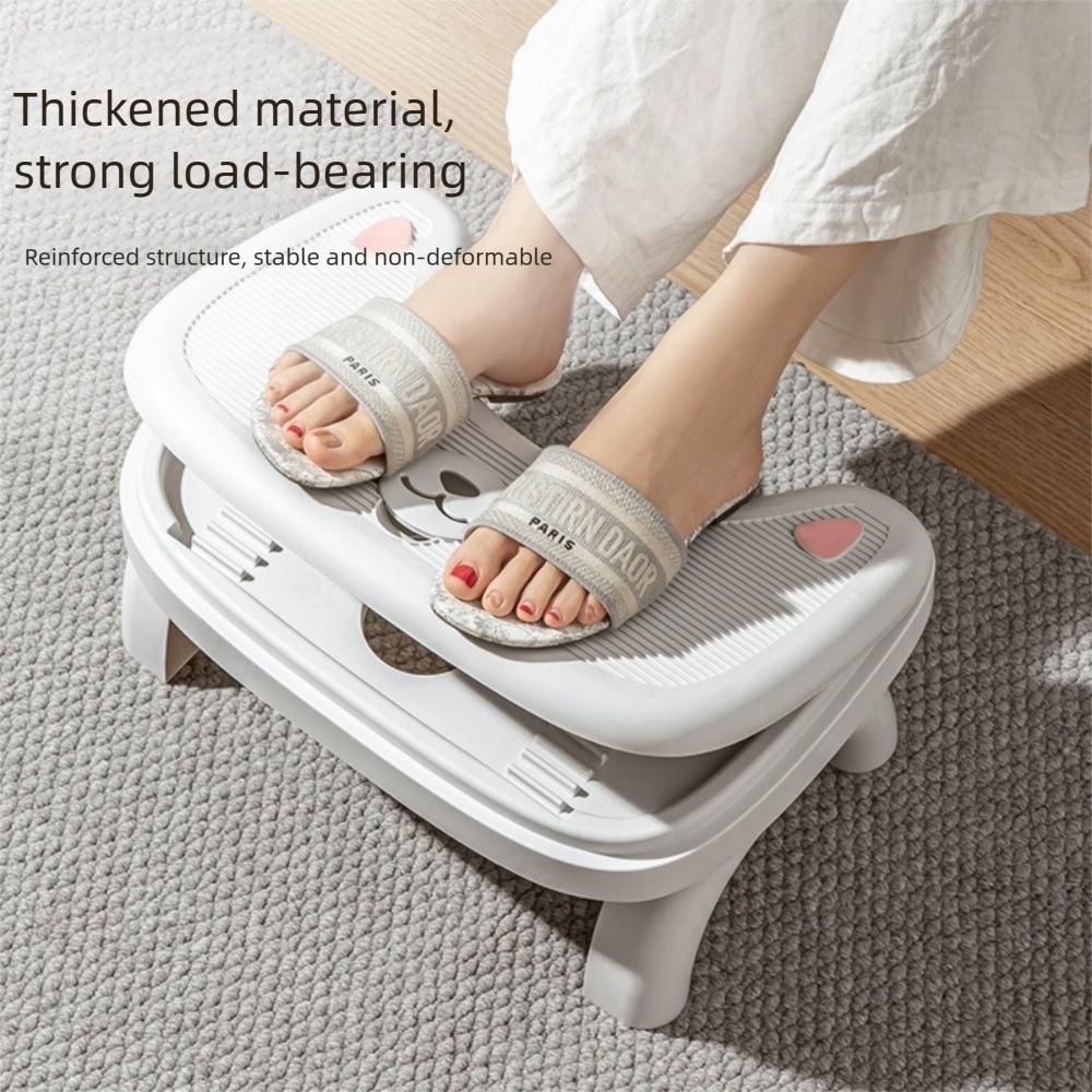 Ergonomic Bathroom Foot Stool Foldable Under Desk Footrest  Pregnant Woman