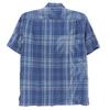 RRL Men's Cotton and Linen Checkered Shirt, Blue, Size M tops M blueUsed