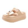 New women's size platform slippers pinch feet outdoor casual cool slippers light, breathable and comfortable sandals