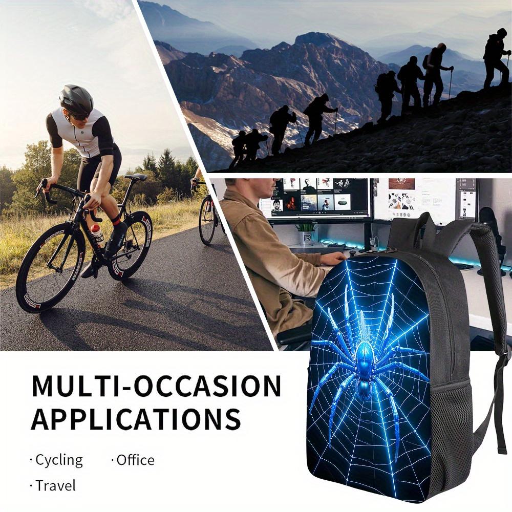 3pcs Spider Pattern Backpack Large Capacity Backpack Messenger Bag Pencil Case Perfect Gift