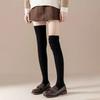 Fashion Women Knee Socks Soft Splicing Stockings High Tube Thermal Autumn Winter Korean Preppy Casual Style Socks