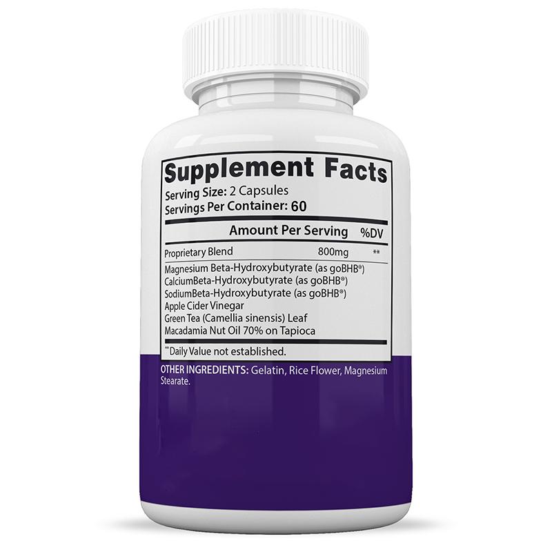 Keto ACV Dietary Supplement, With Green Tea Leaf, 120 Capsules Per Bottle