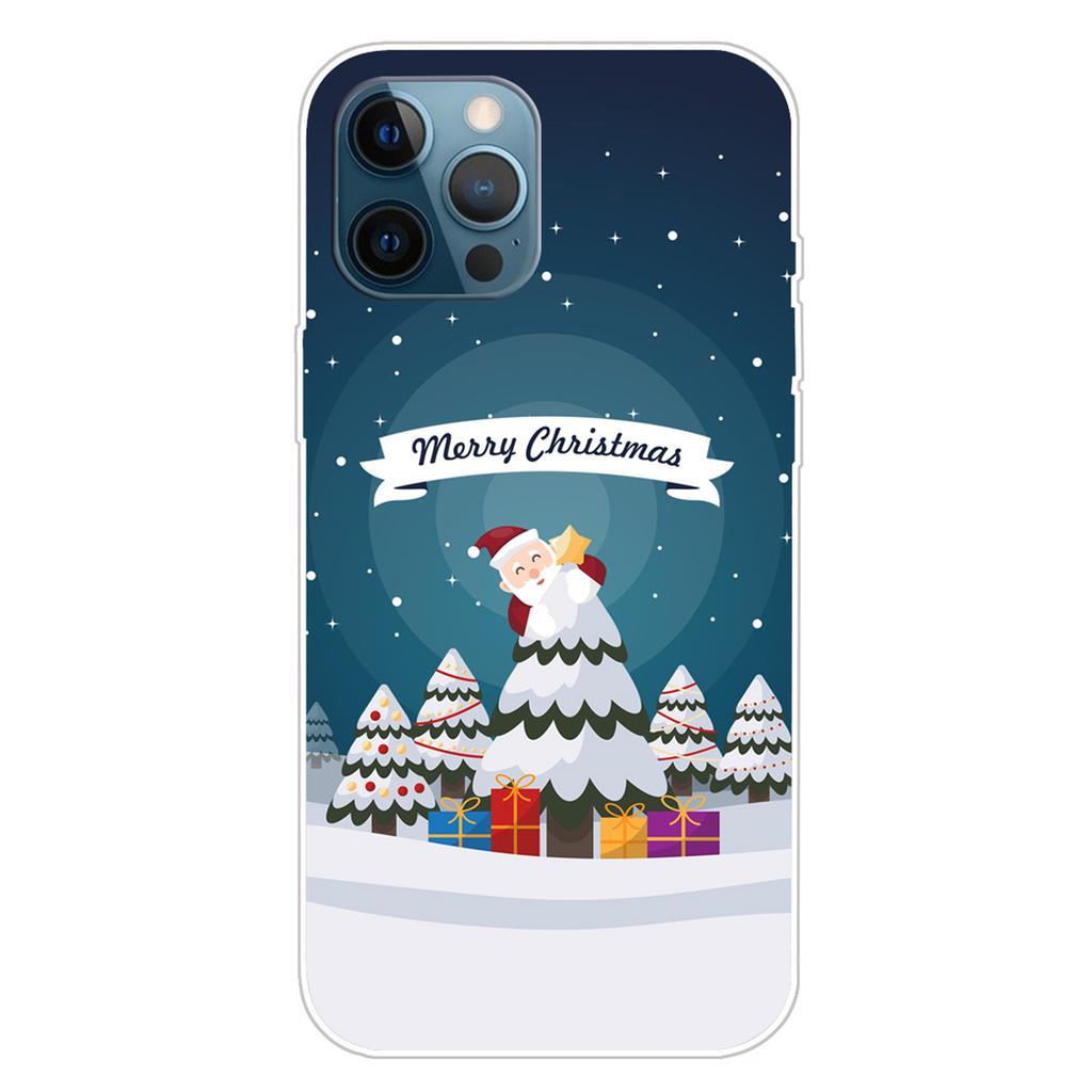 For iPhone 16 Pro Max Case Christmas Pattern Printing Soft TPU Phone Cover