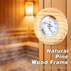 Wooden Bathroom Thermometers Hygrometer With Color Reference Zone Glass Cover For Sauna Room Temperature Humidity Display