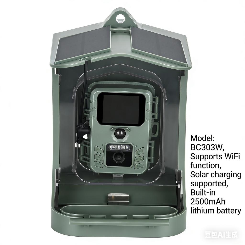 Smart Feeder with Camera Solar Powered, 2K HD Video 24MP Photo Night Vision, Dual Food Troughs for Hummingbirds & Wild Bird