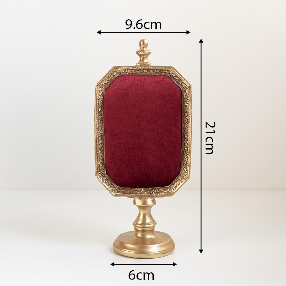 Vintage Velvet Jewelry Display Stand Portable Photo Frame Earring Holder Earrings and Bracelet Storage Rack Home Decoration Gift