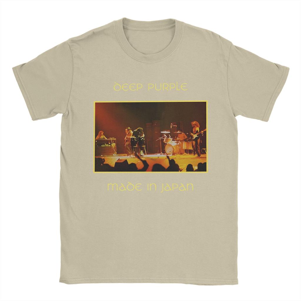 Men's Rock Band Deep Purple  Made In Japan T Shirt  Cotton Clothes Vintage Short Sleeve O Neck Tees Summer T-Shirt