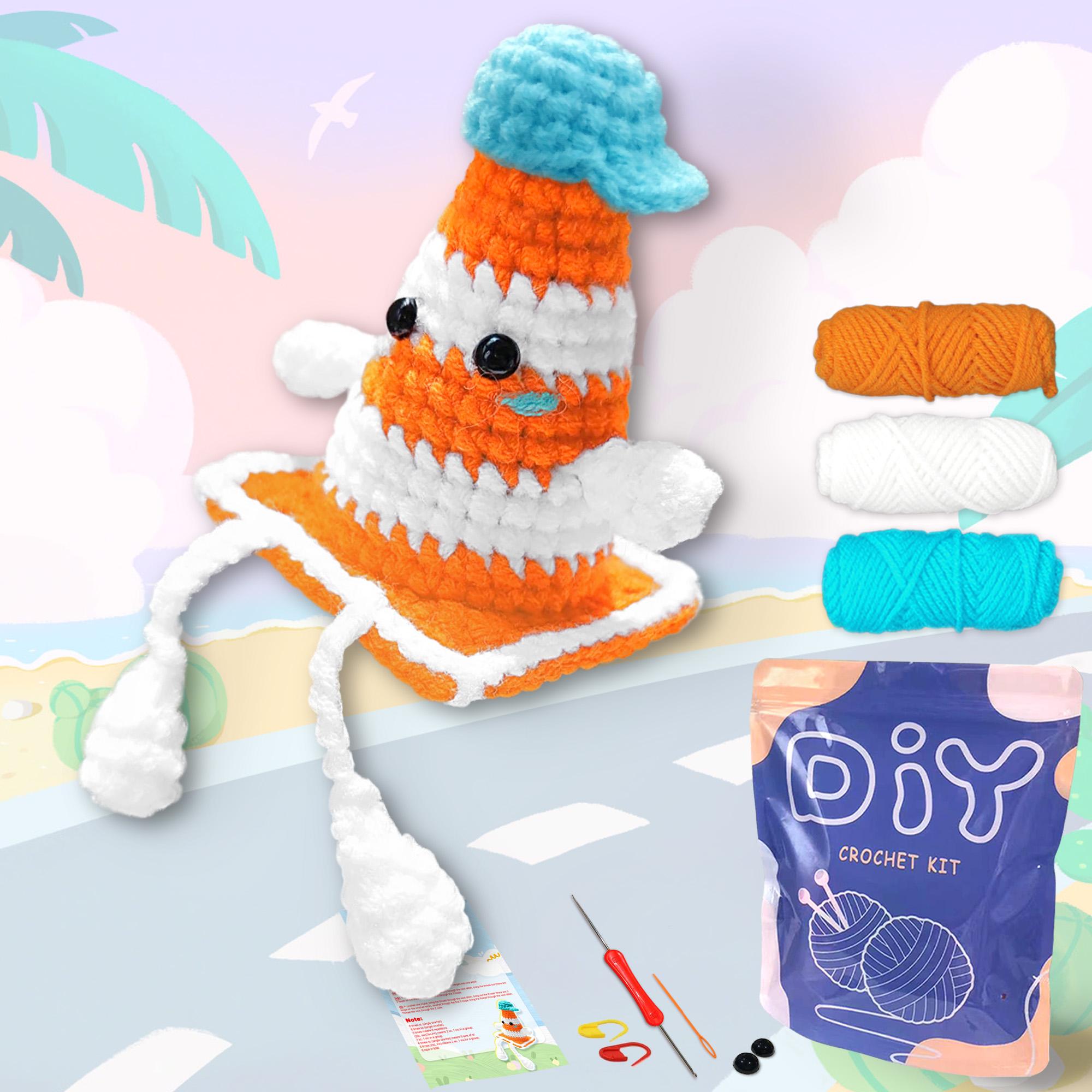 YAMAXIN 1PC Crochet Set for Beginners,Include Step-by-Step Video Tutorials(Accessories In Random Color) розовый