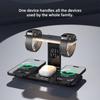 7 In 1 Dual Magnetic Wireless Charging Station for Samsung Foldable Charger with Clock LED Night Light