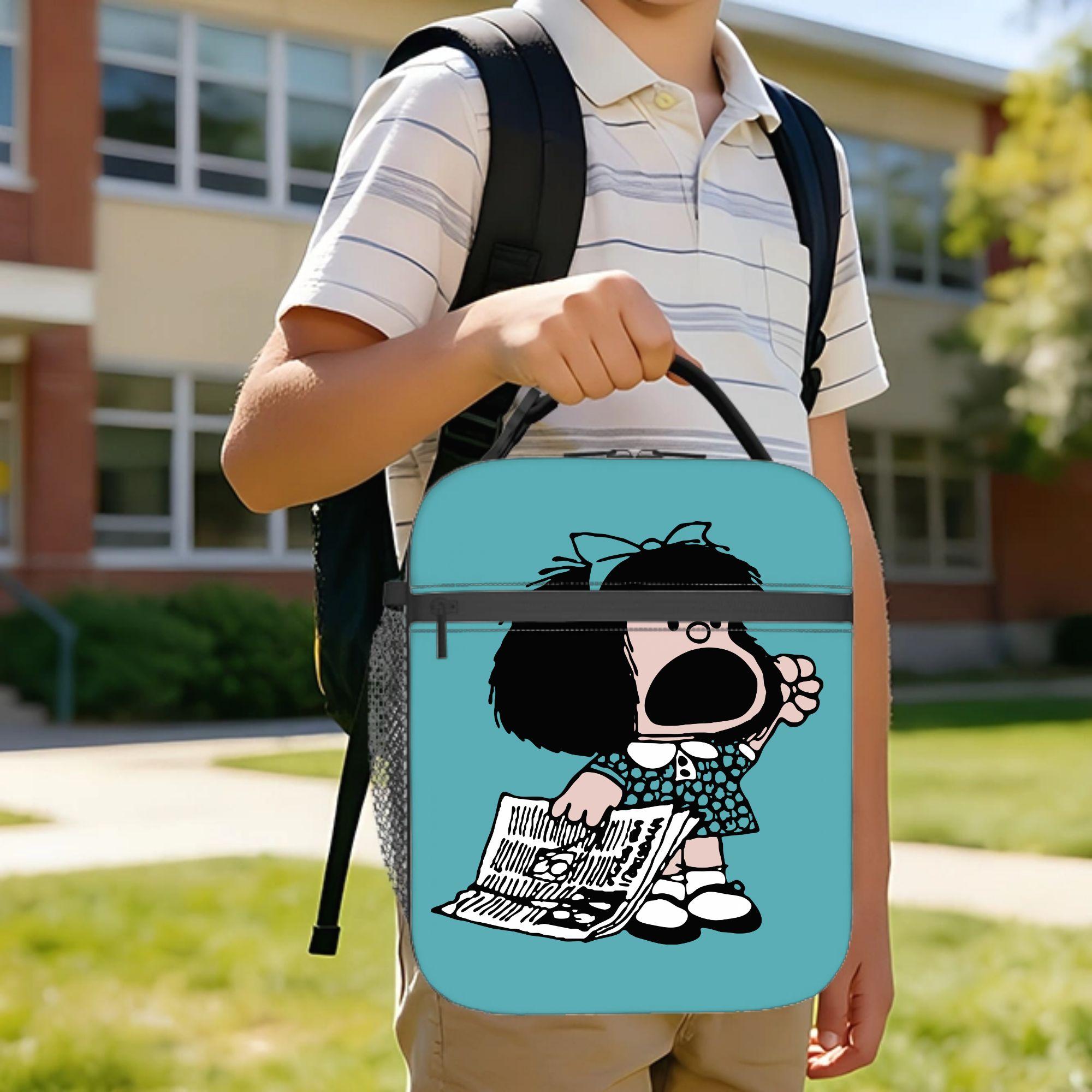 Mafaldas Insulated Lunch Bag Cooler Bag Reusable,Meal Container  Leakproof Tote Lunch Box Girl Boy Office  Outdoor One Size