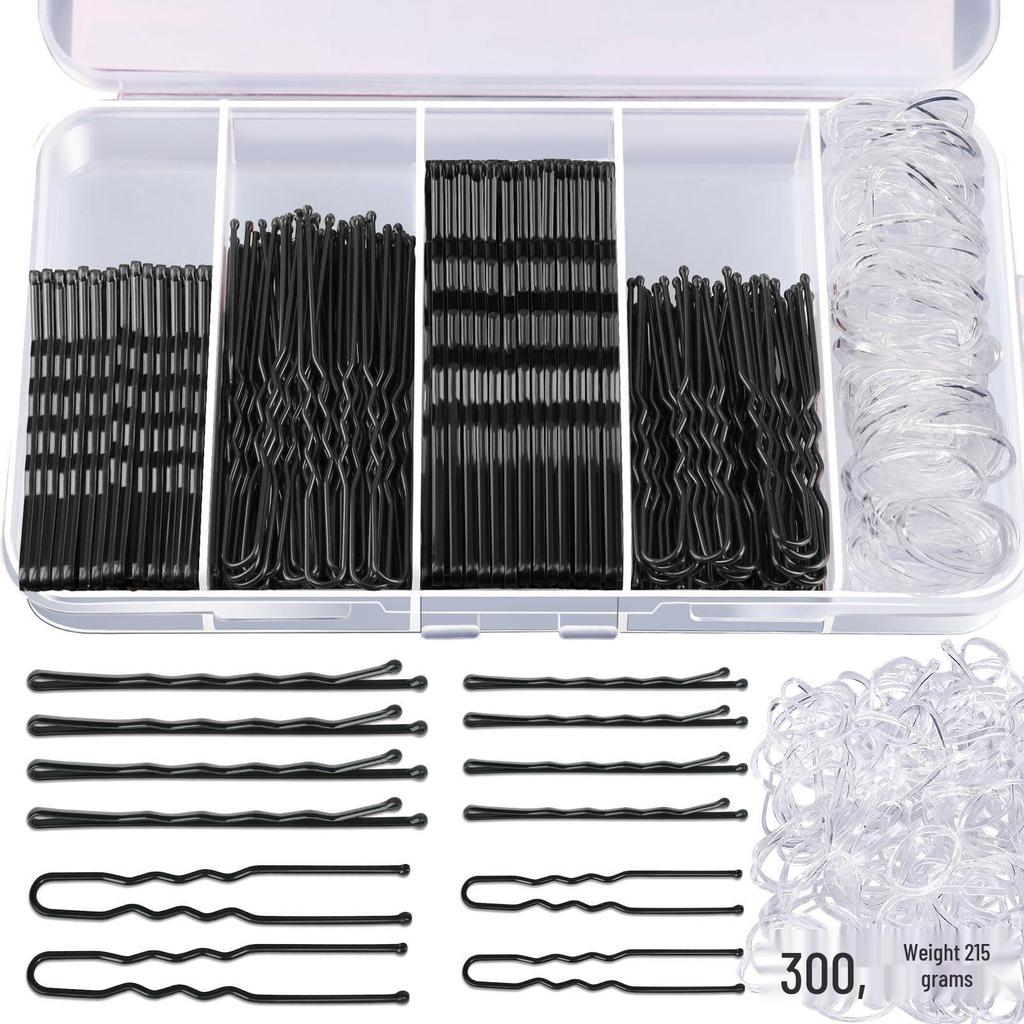 Black U-Shaped Hair Clip Set - Boxed Hair Accessories