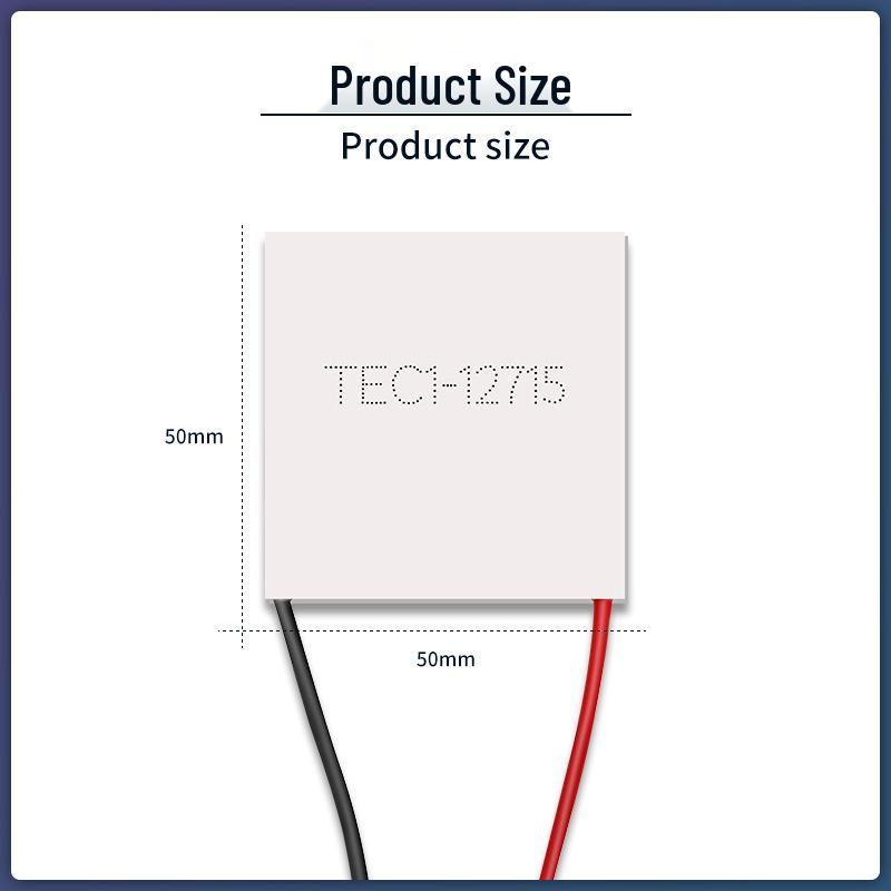 TEC1-12715 High-Power 50x50mm Cooling Chip for Industrial and Scientific Heat Dissipation and Dehumidification