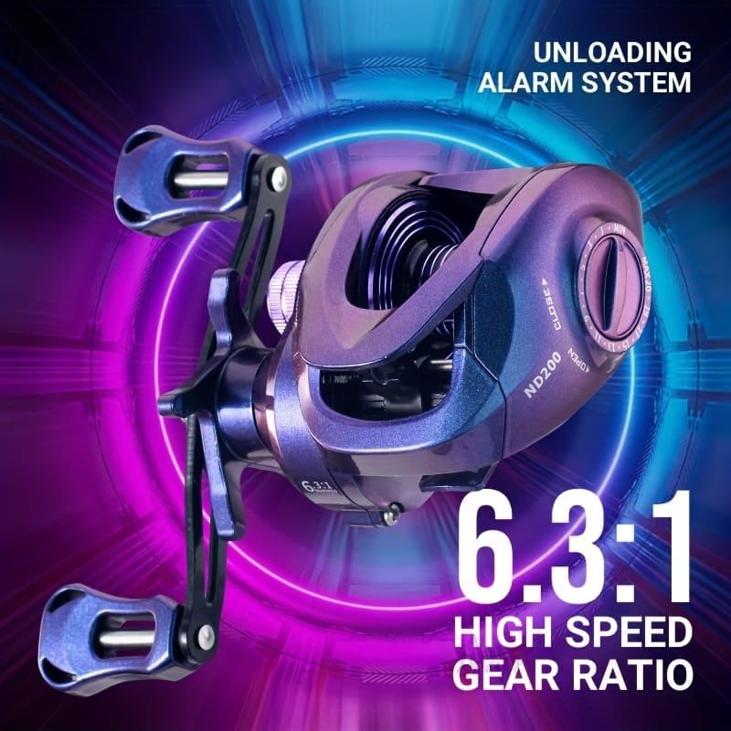 Casting Reel 6.3:1 High Gear Ratio Two-handed Use Lightweight and Portable Suitable for Fresh and Salt Water Ideal Birthday and New Year Gift