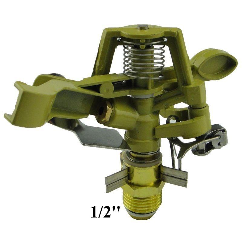 1/2 3/4 Gwint Męski Metalowy Zraszacz Pulsacyjny Stop Cynku 360° Ramię Wahliwe Dysza Rozpylająca Wodę do Szklarni Ogrodu Nawadniania