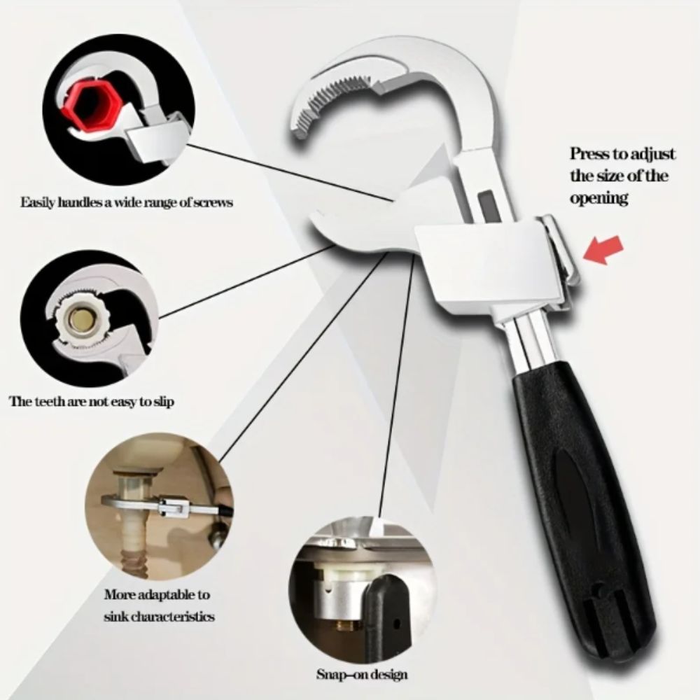 Large Open Faucet Basin Wrench Adjustable Plumbing Wrench Bathroom Sink Wrench  Bathroom Repair