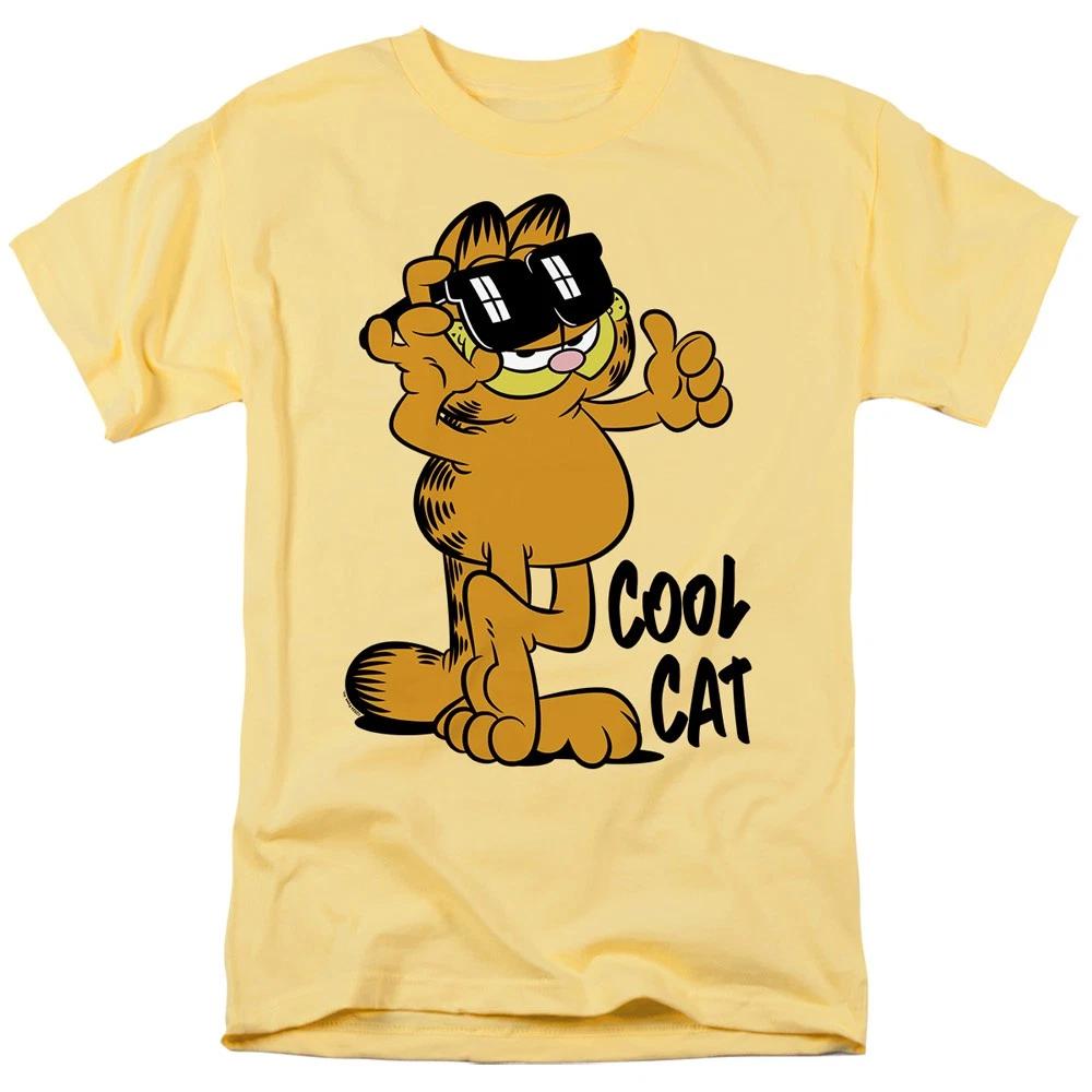 Garfield - Cool Cat - Unisex Short Sleeve Children s T-shirt - Blue 140