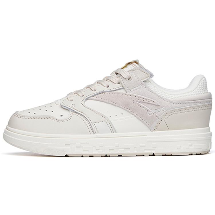 New Anta Slip Resistant Shock Absorbers With Abrasion Resistant Properties Low Top Skateboard Shoes Women's Gray White 122218050-6