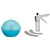 Küchenpresse/Nudel-/Murukku-Maker aus Edelstahl & Kunststoff-Abtropfsieb/Sieb mit Deckel (blau) Combo
